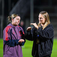 22.09.2026, Unterhaching, Deutschland. UEFA Women's Champions League, 1. Spieltag der Ligaphase: FC Bayern München Frauen gegen Manchester City. UWCL-Auftakt der FC Bayern Frauen und erstes UWCL-Pflichtspiel im neuen Zuhause Sportpark Unterhaching. Magdalena Eriksson (FC Bayern Frauen)