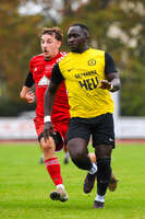 17.10.2026, Mindelheim, Bayern, Deutschland. Kreisliga Allgäu Nord: TSV Mindelheim gegen SV Oberegg. Spielort: Julius-Strohmayer-Stadion. Sulayman Drammeh (TSV Mindelheim) beim Laufen, im Sprint, in einer Laufszene