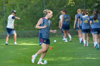 05.08.2026, München, Deutschland. Google Pixel Frauen-Bundesliga: Die FC Bayern Frauen absolvieren auf dem FC Bayern Campus eine Trainingseinheit zur Vorbereitung auf das Testspiel gegen Paris FC. Alara Sehitler (FC Bayern Frauen)