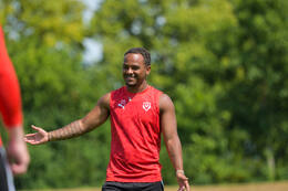 29.06.2026, Bad Wörishofen, Deutschland, Swiss Football League, SFL 2026/2027, Der FC Vaduz startet mit der ersten Trainingseinheit in sein Sommertrainingslager in Bad Wörishofen (Unterallgäu). Der Verein bereitet sich dort auf die Saison 2026/2027 vor. Malik Sawadogo (FC Vaduz)