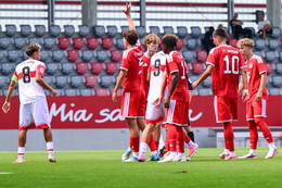19.08.2026, München, Deutschland. FC Bayern München U19 vs. VfB Stuttgart U19 am FC Bayern Campus in München. Übersicht