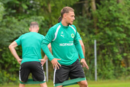 15.07.2026, Bad Wörishofen, Deutschland, 2. Bundesliga, Saison 2026/2027, Der SpVgg Greuther Fürth startet mit der ersten Trainingseinheit in sein Sommertrainingslager in Bad Wörishofen (Unterallgäu). Der Verein bereitet sich dort auf die Saison 2026/2027 vor. Leander Popp (SpVgg Greuther Fürth)