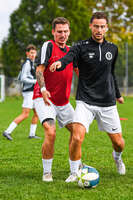 03.10.2026, Mindelheim, Deutschland. Kreisliga Allgäu Nord: TSV Mindelheim gegen (SG) Sontheim/Westerheim. Spielort: Julius-Strohmayer Stadion. Niko Hefele (TSV Mindelheim) am Ball, mit dem Ball, in einer Spielszene