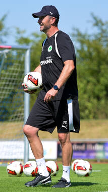 16.07.2026, Bad Wörishofen, Deutschland, 2. Bundesliga, Saison 2026/2027, Der SpVgg Greuther Fürth startet mit der zweiten Trainingseinheit in sein Sommertrainingslager in Bad Wörishofen (Unterallgäu). Der Verein bereitet sich dort auf die Saison 2026/2027 vor. Frank Kaukert (SpVgg Greuther Fürth)
