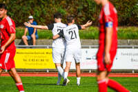 03.10.2026, Mindelheim, Deutschland. Kreisliga Allgäu Nord: TSV Mindelheim gegen (SG) Sontheim/Westerheim. Spielort: Julius-Strohmayer Stadion. Darius Argintaru (TSV Mindelheim) beim Jubel, jubelnd, feiernd