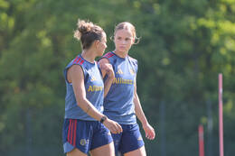05.08.2026, München, Deutschland. Google Pixel Frauen-Bundesliga: Die FC Bayern Frauen absolvieren auf dem FC Bayern Campus eine Trainingseinheit zur Vorbereitung auf das Testspiel gegen Paris FC. Sophie Proost (FC Bayern Frauen)