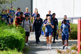 19.08.2026, München, Deutschland. Google Pixel Frauen-Bundesliga: Die FC Bayern Frauen absolvieren auf dem FC Bayern Campus eine Trainingseinheit vor dem Bundesliga-Saisonauftakt gegen den 1. FC Union Berlin. Übersicht