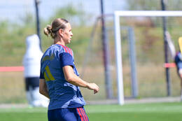 19.08.2026, München, Deutschland. Google Pixel Frauen-Bundesliga: Die FC Bayern Frauen absolvieren auf dem FC Bayern Campus eine Trainingseinheit vor dem Bundesliga-Saisonauftakt gegen den 1. FC Union Berlin. Klara Bühl (FC Bayern Frauen)