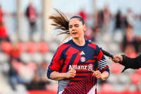 19.10.2026, München, Bayern, Deutschland. Google Pixel Frauen-Bundesliga: FC Bayern Frauen gegen VfB Stuttgart Frauen. Spielort: FC Bayern Campus-Stadion. Sarah Zadrazil (FC Bayern Frauen) nachdenklich, ernst, fokussiert