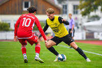 17.10.2026, Mindelheim, Bayern, Deutschland. Kreisliga Allgäu Nord: TSV Mindelheim gegen SV Oberegg. Spielort: Julius-Strohmayer-Stadion. Marc Mörstedt (TSV Mindelheim) am Ball, mit dem Ball, in einer Spielszene