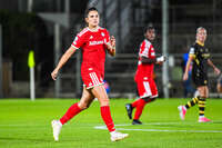 22.09.2026, Unterhaching, Deutschland. UEFA Women's Champions League, 1. Spieltag der Ligaphase: FC Bayern München Frauen gegen Manchester City. UWCL-Auftakt der FC Bayern Frauen und erstes UWCL-Pflichtspiel im neuen Zuhause Sportpark Unterhaching. Jovana Damnjanović (FC Bayern Frauen)