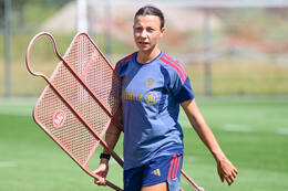 19.08.2026, München, Deutschland. Google Pixel Frauen-Bundesliga: Die FC Bayern Frauen absolvieren auf dem FC Bayern Campus eine Trainingseinheit vor dem Bundesliga-Saisonauftakt gegen den 1. FC Union Berlin. Arianna Caruso (FC Bayern Frauen)