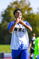 04.10.2026, Bad Wörishofen, Deutschland. U19 (A-Jun.) Kreisklasse Allgäu - Nord: FC Bad Wörishofen U19 gegen SG Unterrieden U19. Spielort: Stadion Am Unteren Hart. Abdul (FC Bad Wörishofen) beim Jubel, jubelnd, feiernd