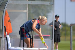 05.08.2026, München, Deutschland. Google Pixel Frauen-Bundesliga: Die FC Bayern Frauen absolvieren auf dem FC Bayern Campus eine Trainingseinheit zur Vorbereitung auf das Testspiel gegen Paris FC. Pernille Harder (FC Bayern Frauen)