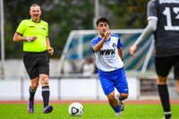11.10.2026, Bad Wörishofen, Bayern, Deutschland. U19 (A-Jun.) Kreisklasse Allgäu – Nord: FC Bad Wörishofen U19 gegen JFG Wertachtal U19. Spielort: Stadion Unteres Hart. Saison 2026/2027. Abdul (FC Bad Wörishofen) am Ball, mit dem Ball, in einer Spielszene