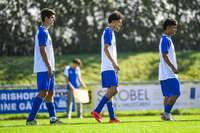 04.10.2026, Bad Wörishofen, Deutschland. U19 (A-Jun.) Kreisklasse Allgäu - Nord: FC Bad Wörishofen U19 gegen SG Unterrieden U19. Spielort: Stadion Am Unteren Hart. Florim Veselaj (FC Bad Wörishofen) nachdenklich, ernst, fokussiert