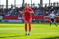 31.08.2026, München, Deutschland. Google Pixel Frauen-Bundesliga: FC Bayern München Frauen gegen 1. FSV Mainz 05 Frauen am FC Bayern Campus. Erstes Heimspiel des FC Bayern München in der Saison 2026/27. Giulia Gwinn (FC Bayern Frauen)