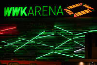 20.09.2026, Augsburg, Deutschland. Die WWK Arena in Augsburg vor dem UEFA Nations League-Länderspiel der deutschen Fußball-Nationalmannschaft gegen Griechenland. Die Partie am 27. September 2026 ist das erste Heim-Länderspiel unter Bundestrainer Jürgen Klopp.