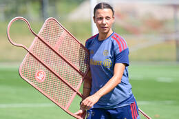 19.08.2026, München, Deutschland. Google Pixel Frauen-Bundesliga: Die FC Bayern Frauen absolvieren auf dem FC Bayern Campus eine Trainingseinheit vor dem Bundesliga-Saisonauftakt gegen den 1. FC Union Berlin. Arianna Caruso (FC Bayern Frauen)