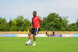 29.06.2026, Bad Wörishofen, Deutschland, Swiss Football League, SFL 2026/2027, Der FC Vaduz startet mit der ersten Trainingseinheit in sein Sommertrainingslager in Bad Wörishofen (Unterallgäu). Der Verein bereitet sich dort auf die Saison 2026/2027 vor. Malik Sawadogo (FC Vaduz)