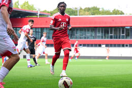 19.08.2026, München, Deutschland. FC Bayern München U19 vs. VfB Stuttgart U19 am FC Bayern Campus in München. FC Bayern U19 Spieler