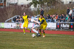 28.03.2026, Mindelheim (Deutschland): Spiel der Kreisliga Allgäu Nord zwischen dem TSV Mindelheim und dem FSV Lamerdingen im Julius-Strohmayer-Stadion.