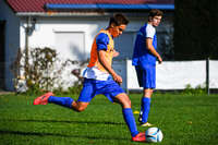 04.10.2026, Bad Wörishofen, Deutschland. U19 (A-Jun.) Kreisklasse Allgäu - Nord: FC Bad Wörishofen U19 gegen SG Unterrieden U19. Spielort: Stadion Am Unteren Hart. Julian Bleyer (FC Bad Wörishofen) beim Schuss, beim Abschluss, bei der Schussabgabe