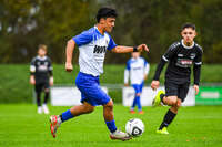 11.10.2026, Bad Wörishofen, Bayern, Deutschland. U19 (A-Jun.) Kreisklasse Allgäu – Nord: FC Bad Wörishofen U19 gegen JFG Wertachtal U19. Spielort: Stadion Unteres Hart. Saison 2026/2027. Abdul (FC Bad Wörishofen) am Ball, mit dem Ball, in einer Spielszene