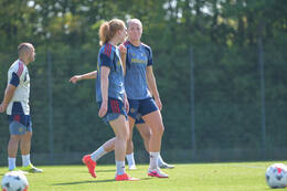 05.08.2026, München, Deutschland. Google Pixel Frauen-Bundesliga: Die FC Bayern Frauen absolvieren auf dem FC Bayern Campus eine Trainingseinheit zur Vorbereitung auf das Testspiel gegen Paris FC. Magdalena Eriksson (FC Bayern Frauen)