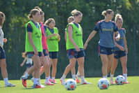 05.08.2026, München, Deutschland. Google Pixel Frauen-Bundesliga: Die FC Bayern Frauen absolvieren auf dem FC Bayern Campus eine Trainingseinheit zur Vorbereitung auf das Testspiel gegen Paris FC. Übersicht