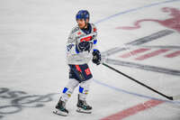 09.10.2026, München, Deutschland. PENNY DEL, Deutsche Eishockey Liga, Saison 2026/27, 7. Spieltag: EHC Red Bull München gegen ERC Ingolstadt im SAP Garden in München. Leon Hüttl (ERC Ingolstadt) auf dem Eis, während des Spiels, in einer Spielsituation