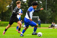 11.10.2026, Bad Wörishofen, Bayern, Deutschland. U19 (A-Jun.) Kreisklasse Allgäu – Nord: FC Bad Wörishofen U19 gegen JFG Wertachtal U19. Spielort: Stadion Unteres Hart. Saison 2026/2027. Samuel Greil Correira (FC Bad Wörishofen) am Ball, mit dem Ball, in einer Spielszene