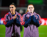 22.09.2026, Unterhaching, Deutschland. UEFA Women's Champions League, 1. Spieltag der Ligaphase: FC Bayern München Frauen gegen Manchester City. UWCL-Auftakt der FC Bayern Frauen und erstes UWCL-Pflichtspiel im neuen Zuhause Sportpark Unterhaching. Stine Ballisager (FC Bayern Frauen)