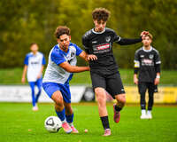 11.10.2026, Bad Wörishofen, Bayern, Deutschland. U19 (A-Jun.) Kreisklasse Allgäu – Nord: FC Bad Wörishofen U19 gegen JFG Wertachtal U19. Spielort: Stadion Unteres Hart. Saison 2026/2027. Fabio Hellwagner (FC Bad Wörishofen) am Ball, mit dem Ball, in einer Spielszene