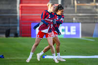 22.09.2026, Unterhaching, Deutschland. UEFA Women's Champions League, 1. Spieltag der Ligaphase: FC Bayern München Frauen gegen Manchester City. UWCL-Auftakt der FC Bayern Frauen und erstes UWCL-Pflichtspiel im neuen Zuhause Sportpark Unterhaching. Aufwärmen Franziska Kett (FC Bayern Frauen)