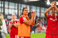 31.08.2026, München, Deutschland. Google Pixel Frauen-Bundesliga: FC Bayern München Frauen gegen 1. FSV Mainz 05 Frauen am FC Bayern Campus. Erstes Heimspiel des FC Bayern München in der Saison 2026/27. Jovana Damnjanovic (FC Bayern Frauen)