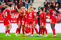 19.10.2026, München, Bayern, Deutschland. Google Pixel Frauen-Bundesliga: FC Bayern Frauen gegen VfB Stuttgart Frauen. Spielort: FC Bayern Campus-Stadion. Edna Imade (FC Bayern Frauen) beim Jubel, jubelnd, feiernd