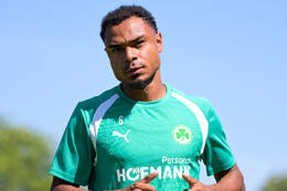 16.07.2026, Bad Wörishofen, Deutschland, 2. Bundesliga, Saison 2026/2027, Der SpVgg Greuther Fürth startet mit der zweiten Trainingseinheit in sein Sommertrainingslager in Bad Wörishofen (Unterallgäu). Der Verein bereitet sich dort auf die Saison 2026/2027 vor. Sacha Bansé (SpVgg Greuther Fürth)
