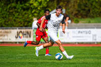 03.10.2026, Mindelheim, Deutschland. Kreisliga Allgäu Nord: TSV Mindelheim gegen (SG) Sontheim/Westerheim. Spielort: Julius-Strohmayer Stadion. Moritz Radewaldt (TSV Mindelheim) am Ball, mit dem Ball, in einer Spielszene