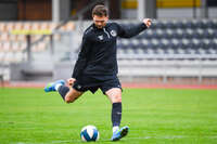 17.10.2026, Mindelheim, Bayern, Deutschland. Kreisliga Allgäu Nord: TSV Mindelheim gegen SV Oberegg. Spielort: Julius-Strohmayer-Stadion. Quirin Mack (TSV Mindelheim) beim Schuss, beim Abschluss, bei der Schussabgabe