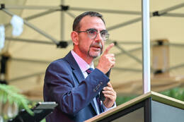 01.08.2026 – Bad Wörishofen, Deutschland: Das Roséweinfest im Hotel Sonnengarten findet zum zweiten Mal statt. Klaus Holetschek (CSU-Politiker, MdL)
