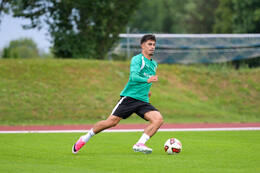 15.07.2026, Bad Wörishofen, Deutschland, 2. Bundesliga, Saison 2026/2027, Der SpVgg Greuther Fürth startet mit der ersten Trainingseinheit in sein Sommertrainingslager in Bad Wörishofen (Unterallgäu). Der Verein bereitet sich dort auf die Saison 2026/2027 vor. Aaron Keller (SpVgg Greuther Fürth)