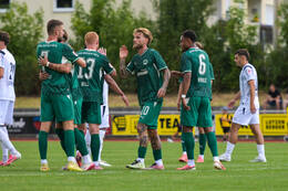 18.07.2026, Mindelheim, Deutschland. Testspiel zwischen dem FC Zürich und der SpVgg Greuther Fürth im Rahmen der Saisonvorbereitung 2026/2027. Fürth jubelt nach Elfer.