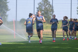 05.08.2026, München, Deutschland. Google Pixel Frauen-Bundesliga: Die FC Bayern Frauen absolvieren auf dem FC Bayern Campus eine Trainingseinheit zur Vorbereitung auf das Testspiel gegen Paris FC. Barbara Dunst (FC Bayern Frauen)