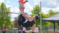 Mindelheim, Deutschland - 09.05.2026: Wettkampf bei der Internationalen Bodensee-Leichtathletik (IBL) 2026 im Julius-Stromayer-Stadion.