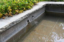 31.07.2026 – Bad Wörishofen, Bayern (Deutschland): Wassertretanlage an der Hartenthaler Straße nahe dem Kurhotel Tanneck.