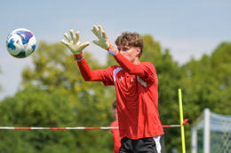 29.06.2026, Bad Wörishofen, Deutschland, Swiss Football League, SFL 2026/2027, Der FC Vaduz startet mit der ersten Trainingseinheit in sein Sommertrainingslager in Bad Wörishofen (Unterallgäu). Der Verein bereitet sich dort auf die Saison 2026/2027 vor. Nico Föllmi (FC Vaduz)