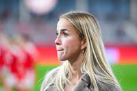 19.10.2026, München, Bayern, Deutschland. Google Pixel Frauen-Bundesliga: FC Bayern Frauen gegen VfB Stuttgart Frauen. Spielort: FC Bayern Campus-Stadion. Giulia Gwinn (FC Bayern Frauen) nachdenklich, ernst, fokussiert