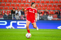 22.09.2026, Unterhaching, Deutschland. UEFA Women's Champions League, 1. Spieltag der Ligaphase: FC Bayern München Frauen gegen Manchester City. UWCL-Auftakt der FC Bayern Frauen und erstes UWCL-Pflichtspiel im neuen Zuhause Sportpark Unterhaching. Jovana Damnjanović (FC Bayern Frauen)